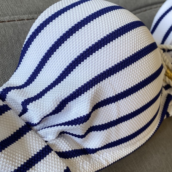 ❤️ NEW NAVY BLUE & WHITE STRIPED BIKINI - Picture 2 of 7